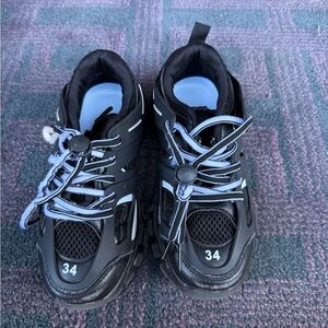 Kids Black and Gray Sneakers